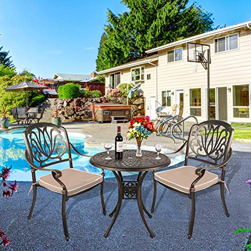 TITIMO 3-Piece Outdoor Dining Set in All-Weather Aluminum