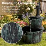 27'' Electric Waterfall Fountain - 2 Tier Barrel