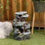 22" Tall 3-Tier Rock Waterfall Fountain