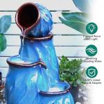 29" Ceramic Outdoor Water Fountain with 4-Tier Pots