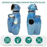 29" Ceramic Outdoor Water Fountain with 4-Tier Pots