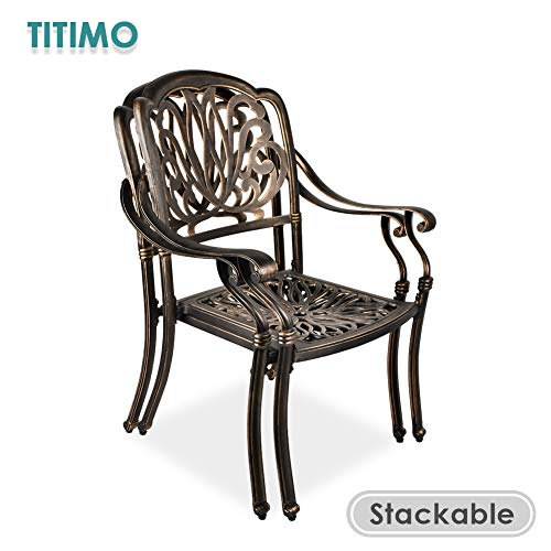 TITIMO 3-Piece Outdoor Dining Set in All-Weather Aluminum