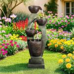 Naturefalls 40" LED Lighted Outdoor Water Fountain