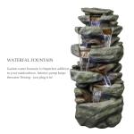 6-Tier Cascading Water Fountain with LED Lights