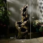Large 5-Tier Tree Trunk Outdoor Water Fountain