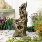 Large 5-Tier Tree Trunk Outdoor Water Fountain