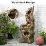 Large 5-Tier Tree Trunk Outdoor Water Fountain