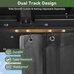 Aoxun 10x12 Hardtop Gazebo with Netting & Curtains