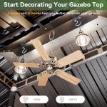 Aoxun 10x12 Hardtop Gazebo with Netting & Curtains