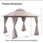 10'x10' Heavy Duty Patio Gazebo with Nets