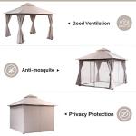 10'x10' Heavy Duty Patio Gazebo with Nets
