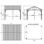 12' x 14' Aluminum Hardtop Patio Gazebo