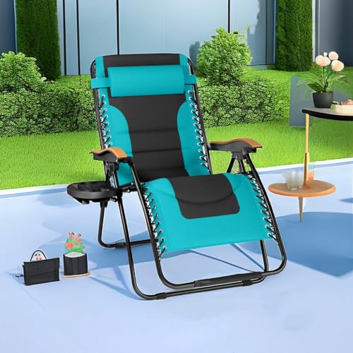 PHI VILLA Oversized Zero Gravity Chair, Patio Recliner