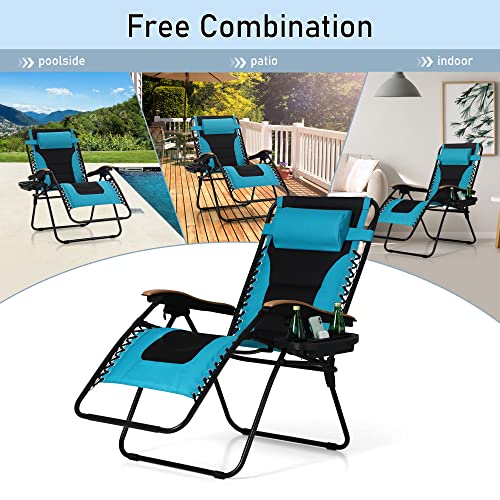 PHI VILLA Oversized Zero Gravity Chair, Patio Recliner
