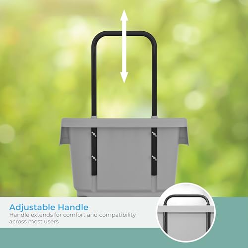 Suncast 15.5 Gal Multi-Purpose Cart with Wheels, Brown/Taupe