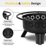 Hykolity 31" Fire Pit and Grill Combo