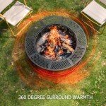 36" Outdoor Fire Pit with Cooking Grill