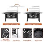 OutVue 3-in-1 Outdoor Fire Pit with Grills