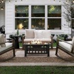 Devoko 32" Metal Square Outdoor Fire Pit