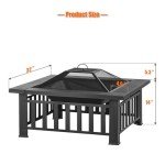 EcoNook 32" Square Outdoor Fire Pit Table