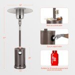 Hykolity 42000 BTU Outdoor Pyramid Patio Heater