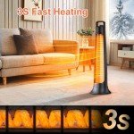 Portable Electric Patio Heater with Infrared Heat