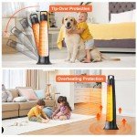 Portable Electric Patio Heater with Infrared Heat