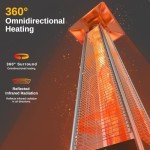 EAST OAK 48,000 BTU Pyramid Patio Heater