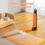 Portable Electric Patio Heater with Infrared Heat