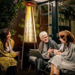 Pamapic 48,000 BTU Pyramid Flame Patio Heater