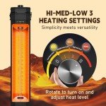 Haimmy 34-Inch Electric Patio Heater, 1500W