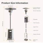 EAST OAK 50,000 BTU Propane Patio Heater