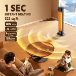 Haimmy 34-Inch Electric Patio Heater, 1500W
