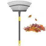 Adjustable Metal Leaf Rake for Garden and Landscape