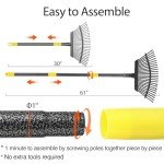 Adjustable Metal Leaf Rake for Garden and Landscape