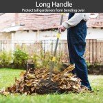 Adjustable Metal Leaf Rake for Garden and Landscape