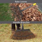 Adjustable Metal Leaf Rake for Garden and Landscape