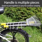 Adjustable Metal Leaf Rake for Garden and Landscape