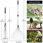 Adjustable Telescopic Leaf Rake for Garden Use