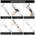Adjustable Telescopic Leaf Rake for Garden Use