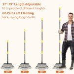 Heavy-Duty Garden Rake with 25 Non-Clogging Tines