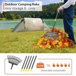 Heavy-Duty Garden Rake with 25 Non-Clogging Tines