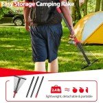 Adjustable Heavy Duty Lawn and Garden Rake