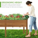 Elevated Wooden Raised Garden Bed Planter Box
