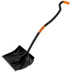 Ergonomic Heavy Duty Snow Shovel with 18-Inch Blade