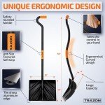 Ergonomic Heavy Duty Snow Shovel with 18-Inch Blade