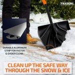 Ergonomic Heavy Duty Snow Shovel with 18-Inch Blade