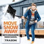 Ergonomic Heavy Duty Snow Shovel with 18-Inch Blade