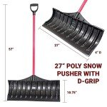 Bully Tools 27" Poly Snow Pusher with Grip