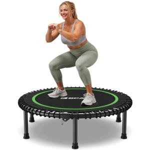 40" Fitness Trampoline with Durable Bungees – Green